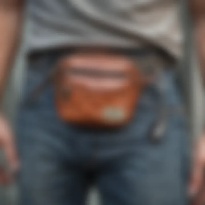 Variety of security fanny packs showcasing different materials and designs