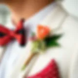 Stylish Floral Arrangement for Special Occasions Elegant boutonniere showcasing a unique floral arrangement