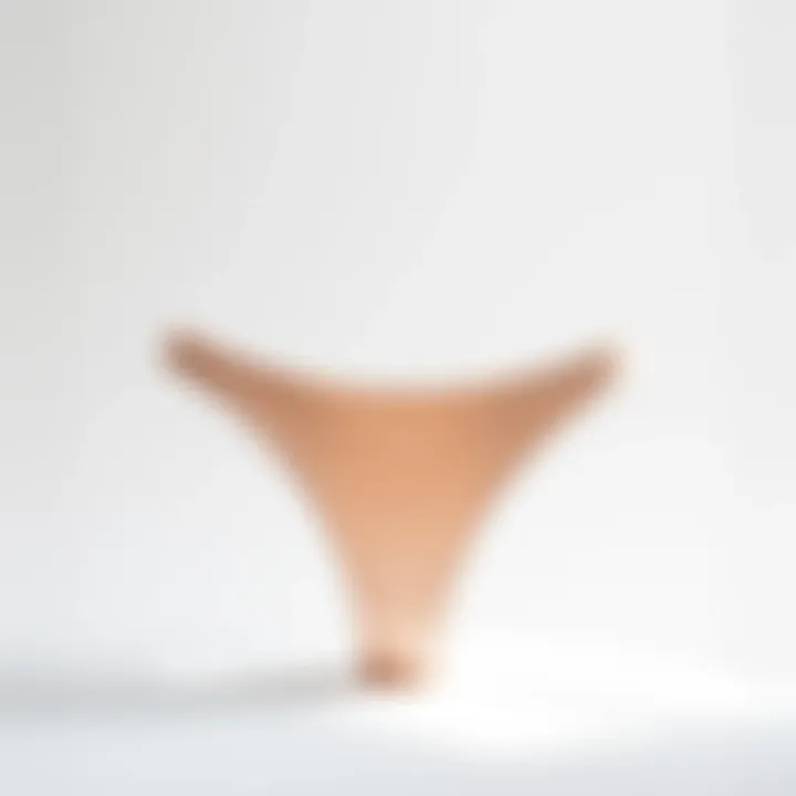 Elegant seamless invisible thong showcased on a minimalist background