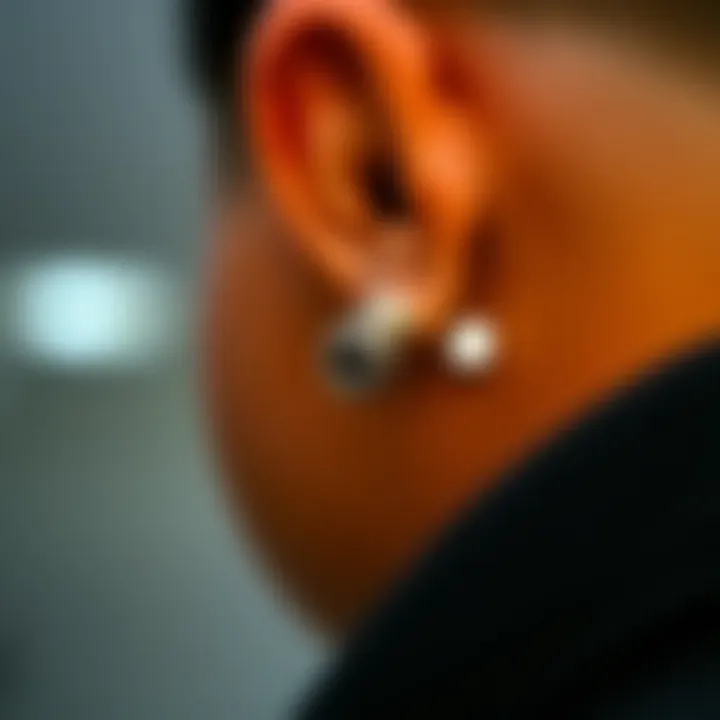 Variety of stud earring styles showcased