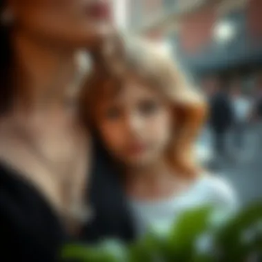 Stylish Mother and Daughter Wearing Necklaces Stylish mother and daughter wearing matching necklaces