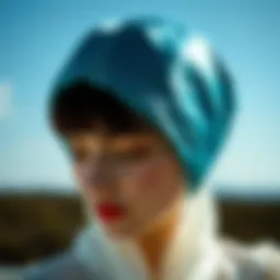 Close-up of a luxurious silk bonnet designed for short hair