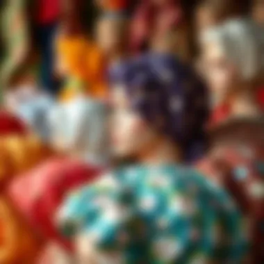 Stylish display of various silk bonnets in different colors and patterns