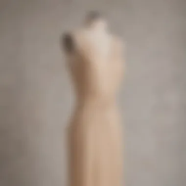 Elegant beige tank dress displayed on a mannequin.