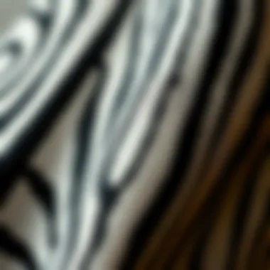 Close-up of zebra print fabric texture