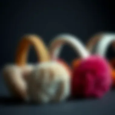Stylish earmuffs in various materials highlighting versatility
