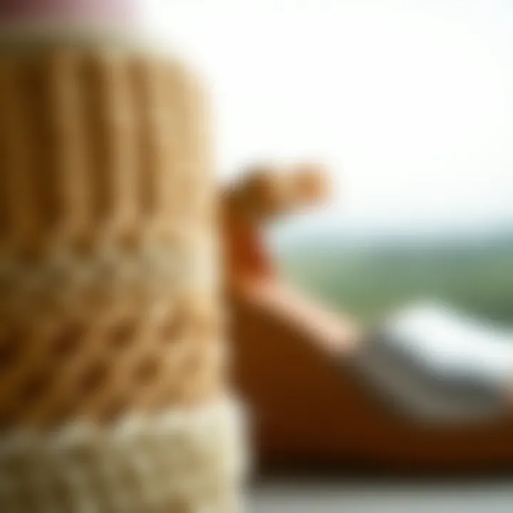 Exploring Material Quality in Casual Wedges Close-up of wedge materials and textures