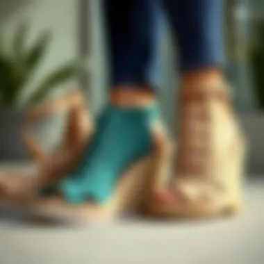 Diverse Styles of Casual Wedges Different styles of casual wedges displayed together