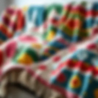 A collection of Easter egg throw blankets showcasing various patterns and colors