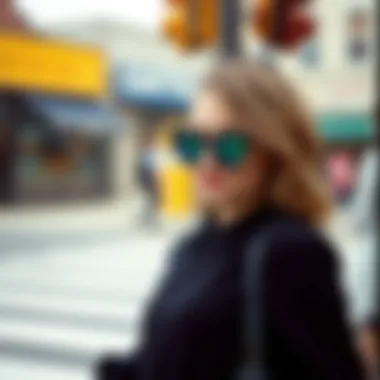 Vintage-inspired Peter Pan collar top paired with modern accessories