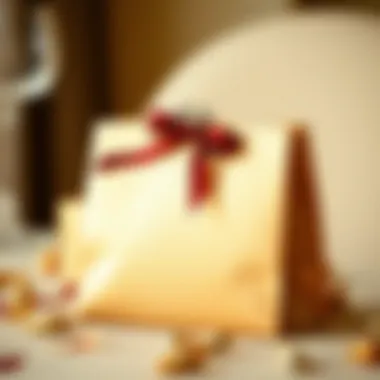 A Taste of Elegance in Gift Presentation Elegant gift bag adorned with thoughtful embellishments