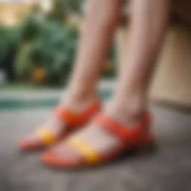 Vibrant Summer Sandals Elegant summer sandals in vibrant colors