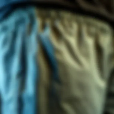 Close-up of UA woven training shorts showcasing fabric texture and design details