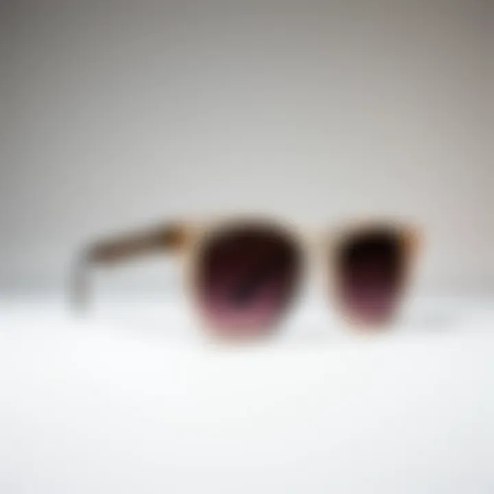 Sleek Acrylic Frame Design Sleek acrylic frame sunglasses on a minimalist background