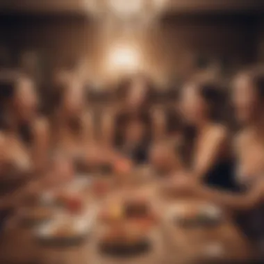 Celebratory Bachelorette Festivities A vibrant party scene depicting friends enjoying bachelorette festivities