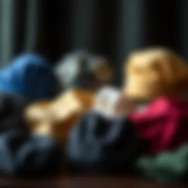 An elegant display of hair caps made from different materials, highlighting their unique features.