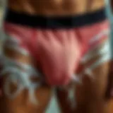 Artistic representation of ripped underwear showcasing fabric textures