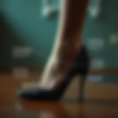 Diagram illustrating common causes of heel slippage in footwear.