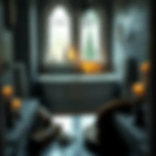An Enigmatic Bathroom Setting Enchanting bathroom with crystals and candles