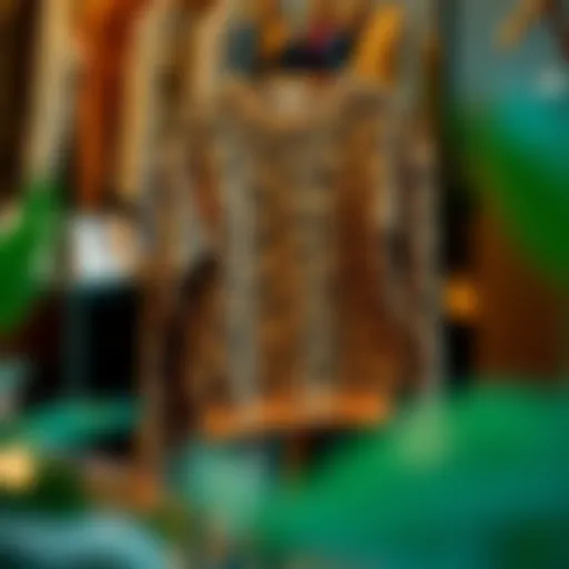 Stylish leopard sweater draped over a chair